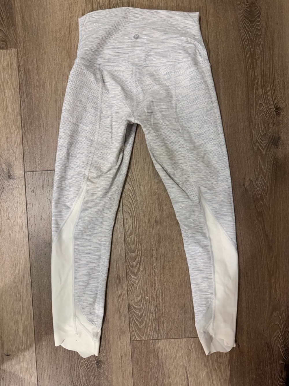 lululemon athletica Light Heather Gray & White High-Rise Leggings